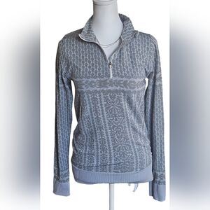 Athleta Gray Patterned Sweatshirt